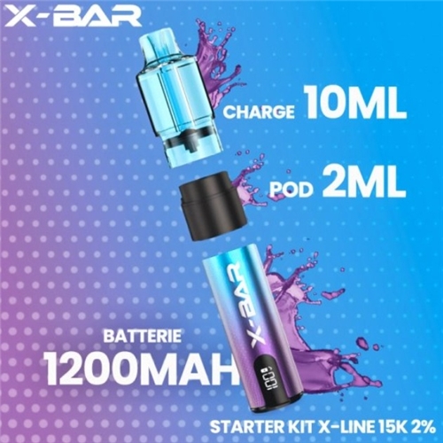 Starter Kit X-Line 15k 2% - X-Bar by XBAR — ALTERVAPE - Vape in style!