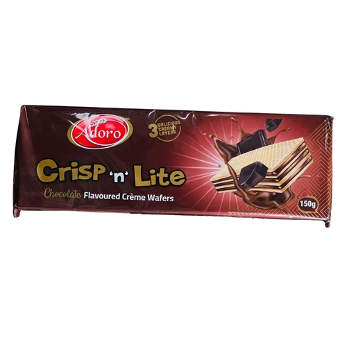 ADORO CHOCOLATE FLAVOURED CREME WAFERS 150G