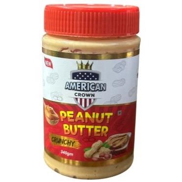 AMERICAN CROWN CRUNCHY PEANUT BUTTER 340G