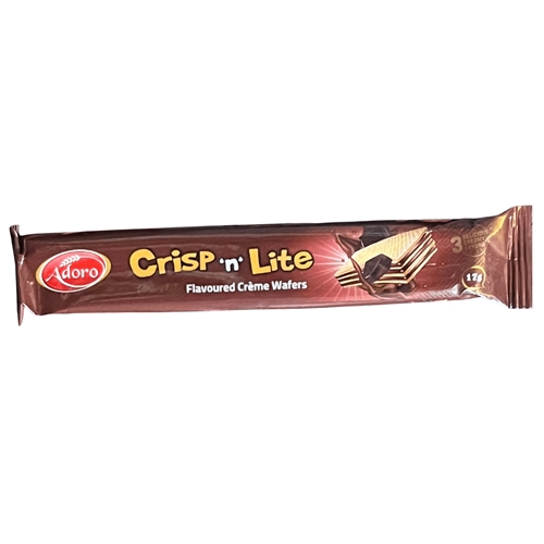ADORO CHOCOLATE FLAVOURED CREME WAFERS 17G