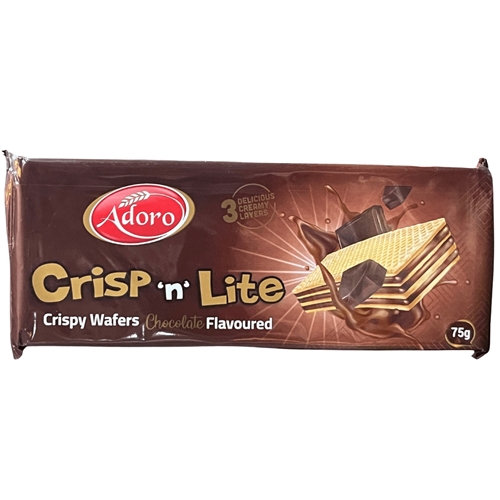 ADORO CHOCOLATE FLAVOURED CREME WAFERS 75G