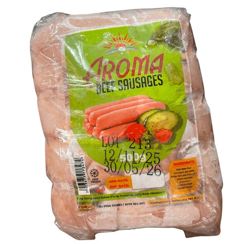 AROMA BEEF SAUSAGES 500G